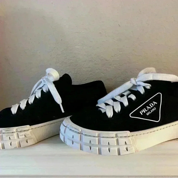 Prada Wheel Cassetta Canvas Sneakers - Picture 10 of 10